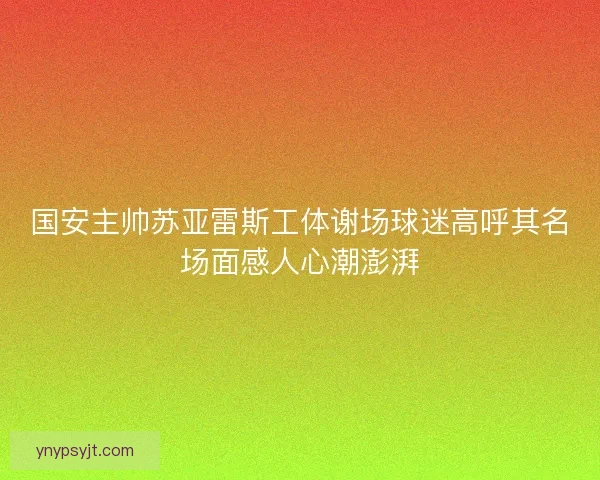 国安主帅苏亚雷斯工体谢场球迷高呼其名场面感人心潮澎湃
