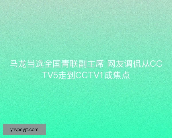 马龙当选全国青联副主席 网友调侃从CCTV5走到CCTV1成焦点