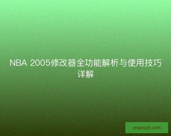 NBA 2005修改器全功能解析与使用技巧详解